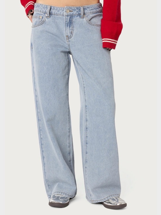 Edikted Denim - Edikted Petite Raelynn Washed Low Rise Baggy Jeans Size Small (NEW WITH TAGS)